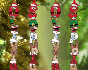 Custom Santa Letter Ornament with Name, Christmas Tag for Stockings, Christmas Tree Decor, Christmas Ornaments for Family, Kids Ornament