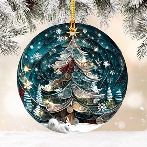 クリスマスツリー2026オーナメント、3D効果オーナメント、クリスマスツリー装飾、クリスマスデコレーション、ホリデー記念品、クリスマスデコレーション 画像 5