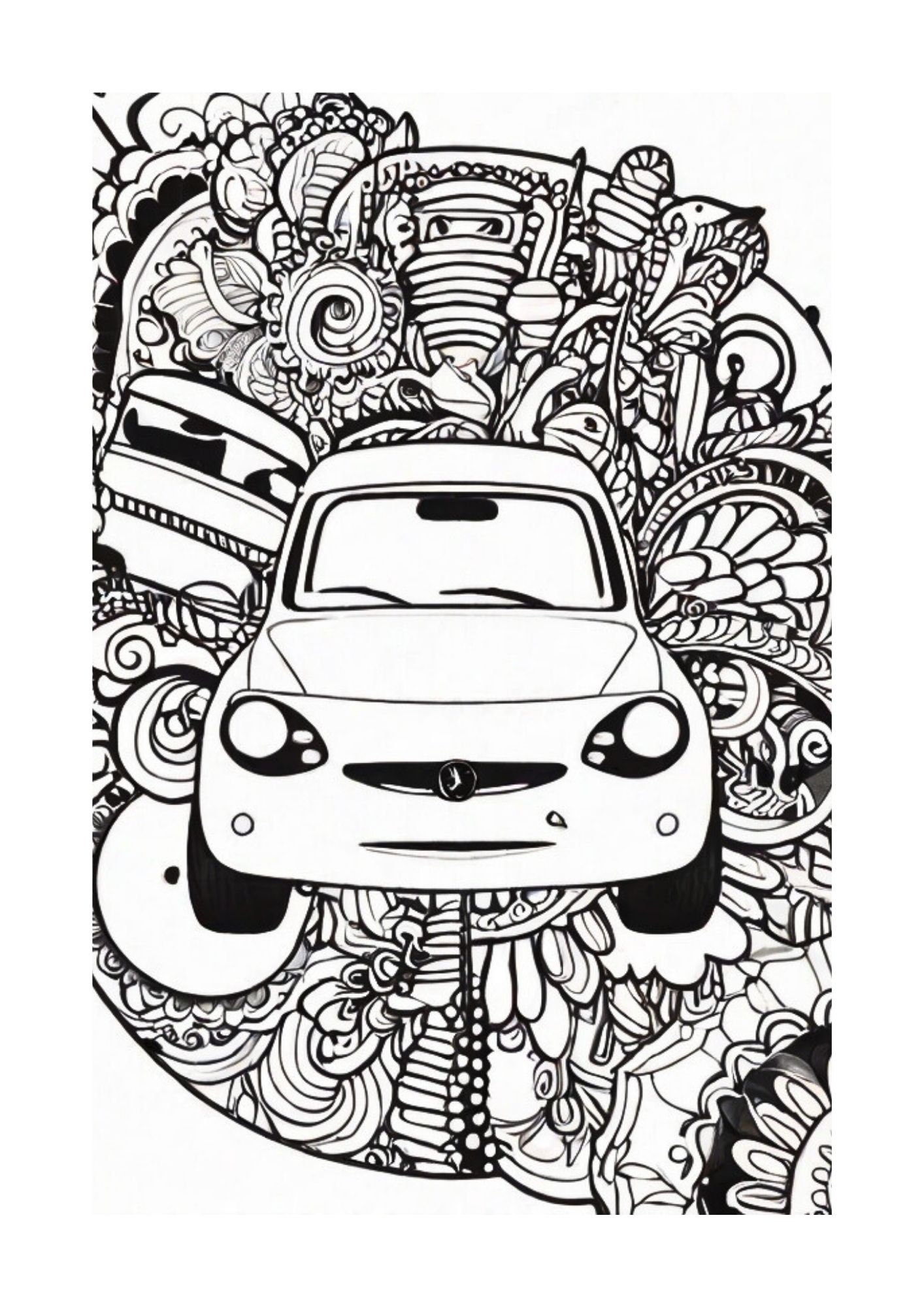 Mandala Cars: Adult Coloring Book for Car Enthusiasts - Etsy
