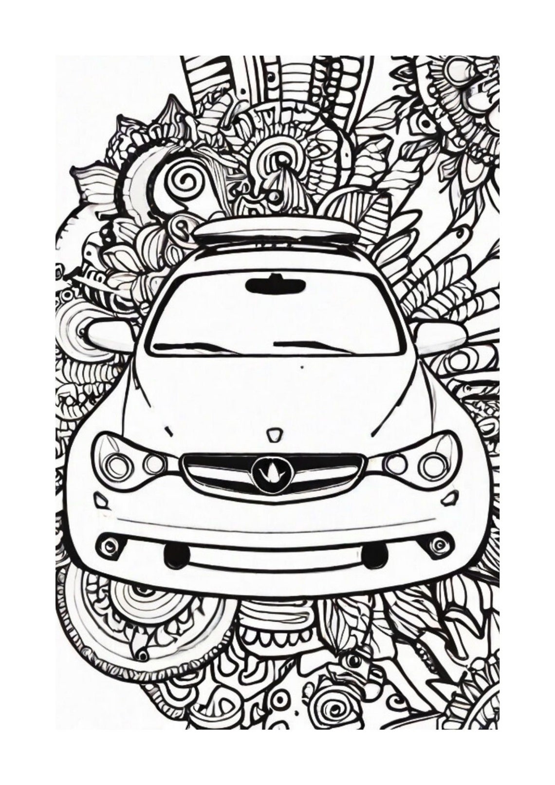 Mandala Cars: Adult Coloring Book for Car Enthusiasts - Etsy