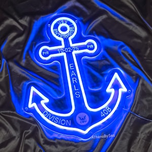 PIR Navy Anker, personalisierter Marineanker, Sailor-Abschlussgeschenk, Marineankerzeichen, US-Marine, Marine-Abschlussfeier, Boot Camp, Anker-Türhänger