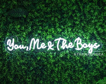 You Me and The Boys Neon Sign,Neon For Above Bed,Master Bedroom Sign,Farmhouse Bedroom Decor,Boy Mom Gift,Mother&#39;s Day Gift
