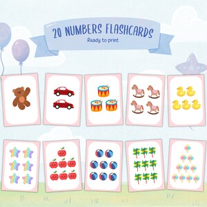Number Matching, Counting Numbers, Montessori Number Cards, Learn to ...