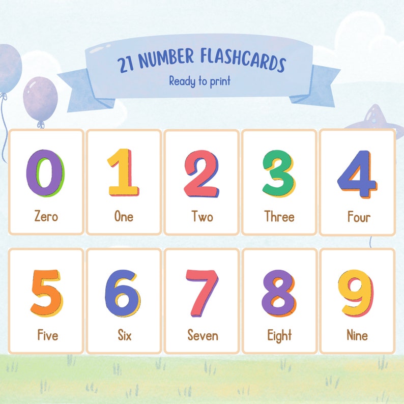 Number Flash Cards Numbers 1 20 - Il 794xN.5949604905 Fg61 
