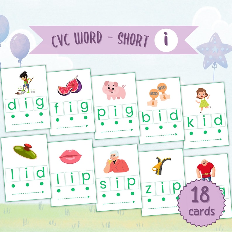 cvc reading, cvc words, phonics printables, kindergarten sight words printable, cvc, cvc words for kindergarten, reading for kindergarten, tinyroom, TinyroomDesign
