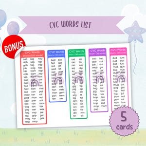 cvc words, kindergarten sight words, phonics printables, high frequency words, cvc word printables, cvc, kindergarten sight words printable, tinyroom, TinyroomDesign