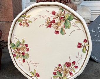 PORTOBELLO Villeroy + Boch Kuchenplatte 33cm German Porzellan Keramik VB Blumen Floral Dekor Service Platte