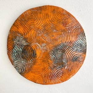 orignal modernist sun sculpture "Evening Sun with clouds" by Peter Stemmler