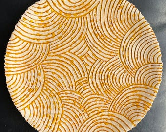 Minimalist modernist sun plate sculpture by Peter Stemmler
