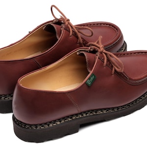 Paraboot Michael Marron Moc Toe Handmade Mens Shoes image 3