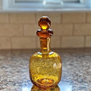 Blenko #708 - Wheat\Amber Glass Decanter