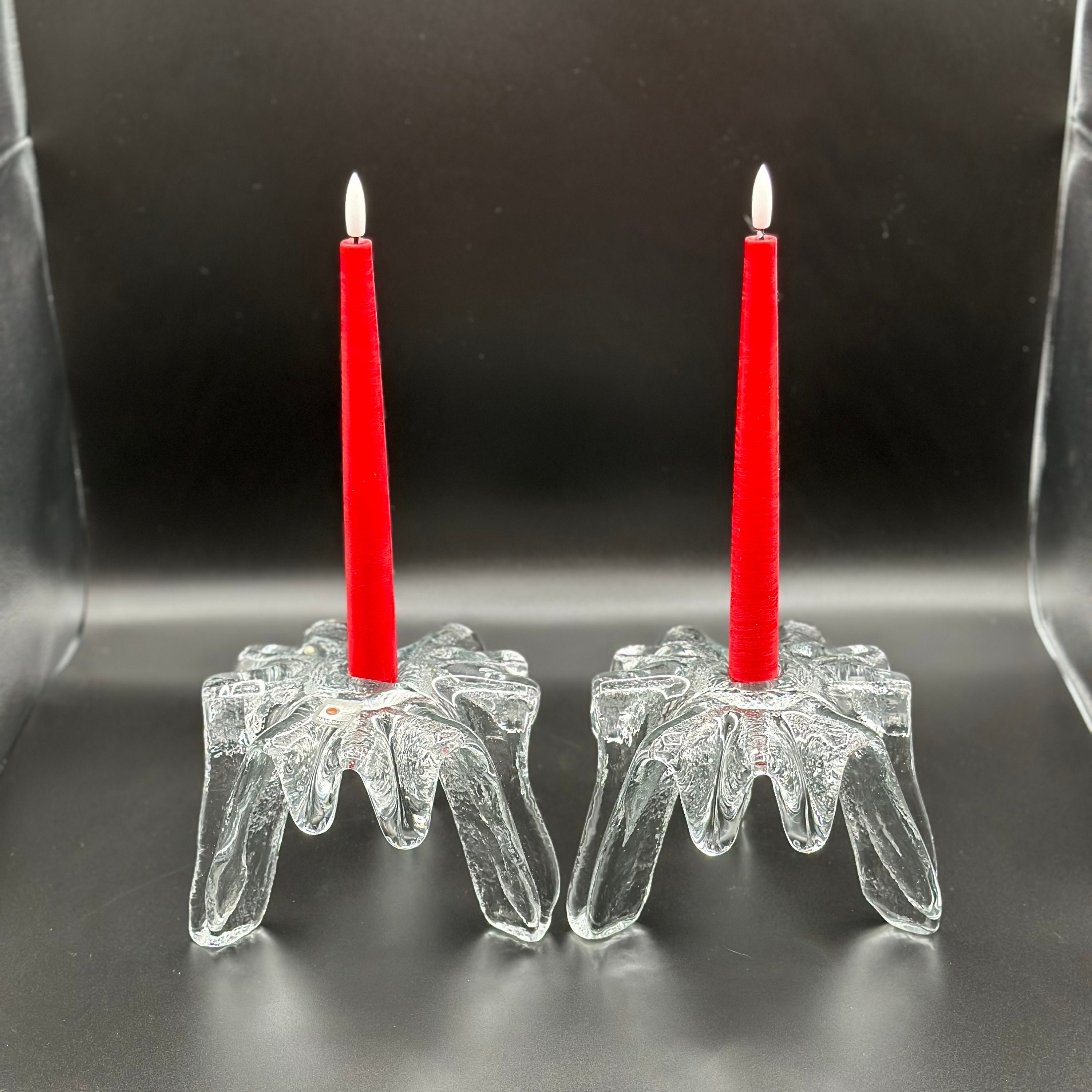 Blenko Glass Candlestick - Etsy Blenko Glass Candlestick - Etsy
