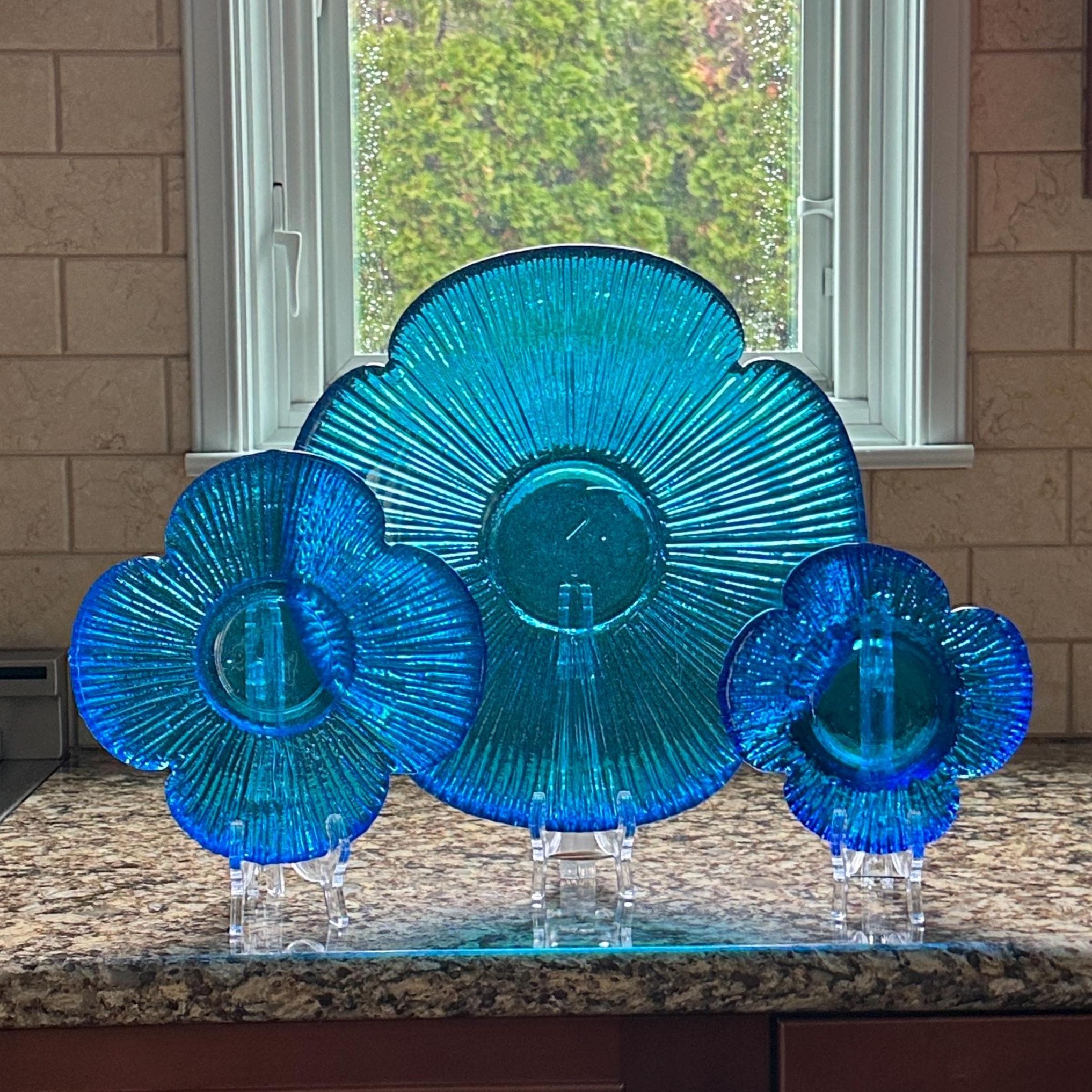 Blenko Flower Platter Vintage - Etsy