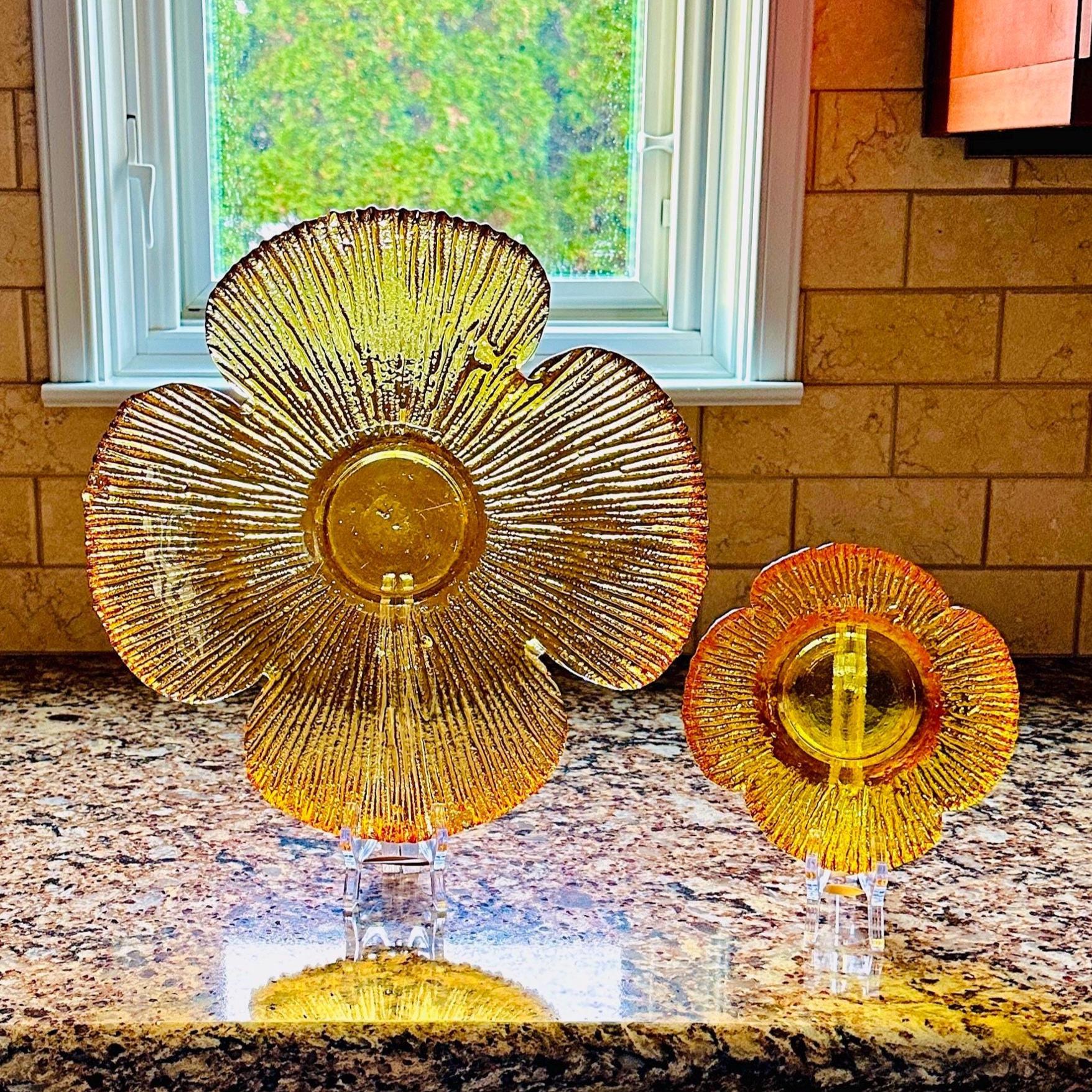Blenko Flower Platter Vintage - Etsy