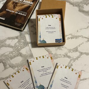 Box dua Ramadan - Pack de cartes de prières en français et phonetique pour le mois sacré