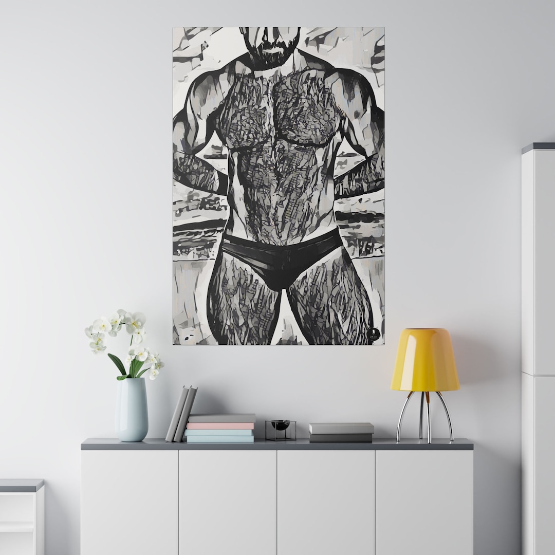 Gay Art, Modern Abstract Art, Black and White Art, Gay Print Poster