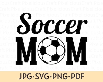 Fußball Mama SVG: Shirt Designs, Cricut & Silhouette (digitaler Download)