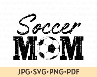Fußball Mama SVG PNG: Shirt Designs, Cricut & Silhouette (digitaler Download)
