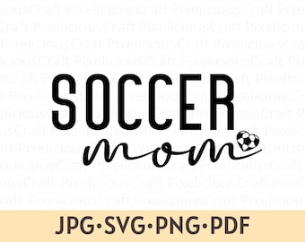 Fußball Mom SVG PNG - Shirt Design Dateien (Digitaler Download)