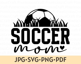 Fußball Mom SVG: Shirt Design Dateien für Cricut, Silhouette (digitaler Download)