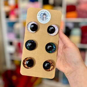 Safety Eye Mystery Set 40mm-18mm | Safety Eyes | Kawaii Glitter Sinker Eyes | Mystery Sinker Safety Eyes image 4
