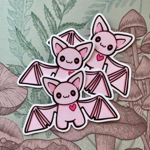 Bevie The Bat Sticker | Cute Bat Sticker | Weather Proof Sticker | Kawaii Sticker | Bat Sticker