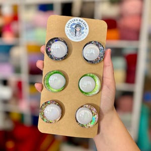 Safety Eye Mystery Set 40mm-18mm | Safety Eyes | Kawaii Glitter Sinker Eyes | Mystery Sinker Safety Eyes image 3