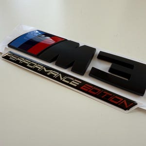 BMW M3 Performance Edition Premium Badge – Gloss or Matte Black