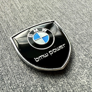BMW Body Decor – Choose Shield Badge or 3D Side Fender Stickers | Custom Metal Emblems in Black or Silver