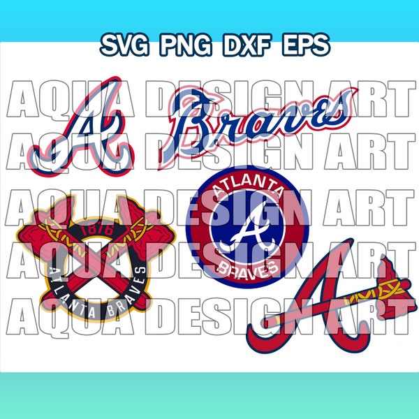 Atlanta Bravess SVG PNG, svg Sports files, Svg For Cricut, Clipart, baseball Cut File, Layered SVG For Cricut File
