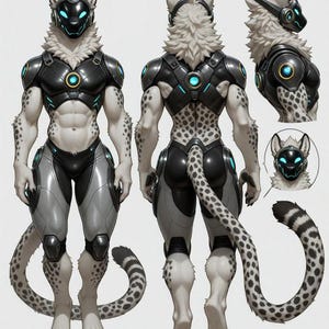Protogen Adopt Snow Leopard - Limited 10 Available, Instant Digital Download