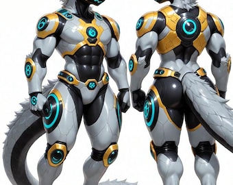 Dragon Protogen Adoptable Character – Limited Edition, Only 10 Available, Unique Furry Protogen Digital Download