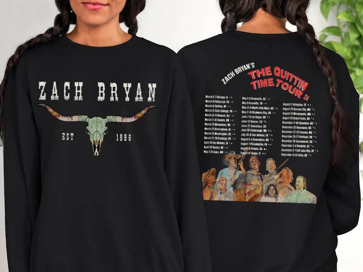 Zach Bryan The Quittin Time Tour 2024 Shirt, Country Music Tshirt, Zach Bryan Merch