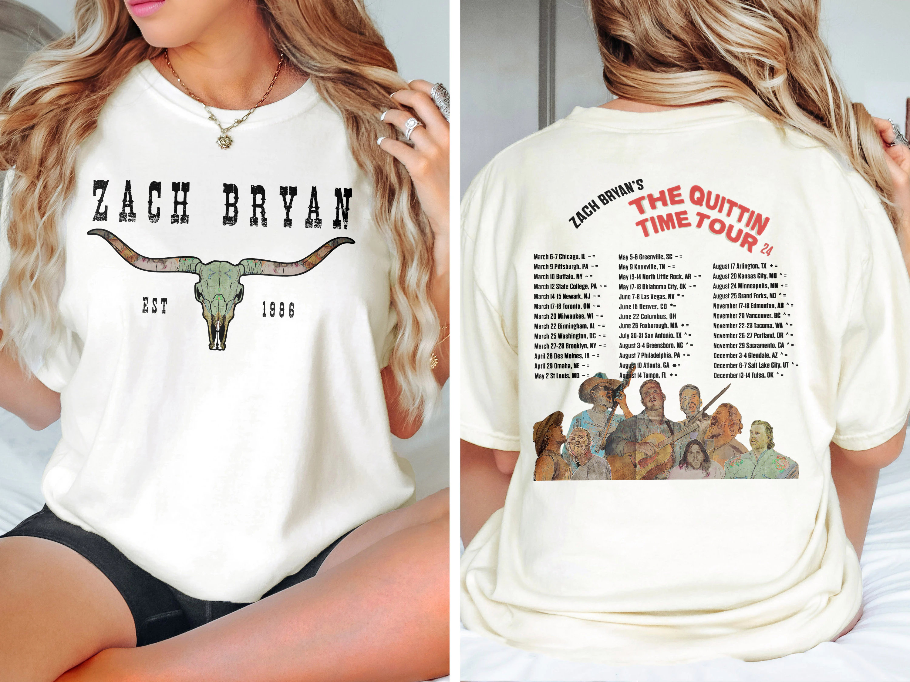 Zach Bryan The Quittin Time Tour 2024 Shirt, Country Music Tshirt, Zach Bryan Merch