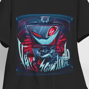 Hazibin hotel vox tshirt, Alastor tshirt, alastor shirt, vox shirt, the radio demon, radio demon, radio demon alastor pen, tv on the radio