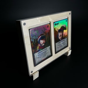 Support / présentoir / cadre à Cartes TCG - Modèle pour 2 cartes - Type Pokemon