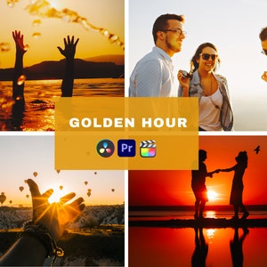 10 Golden Hour video LUTs, Handmade, Original, One-click use, Davinci Resolve, Adobe Premiere, Final Cut Pro, color LUTs, CapCut,.cube files