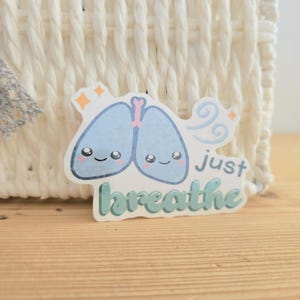 Adesivo fatto a mano "Just Breathe"