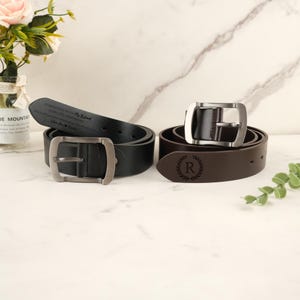 Personalized Leather Belt for Men, Custom Engraved Belt, Stylish Gift for Him, Personalized Leather Belt, Father&#39;s Day Gifts