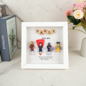 5 Style Superhero Frames, Father's Day Gifts, Personalized Dad Gifts, Customized Dad Birthday Gifts, Puzzle Frames, Gifts For Dad Bild 5