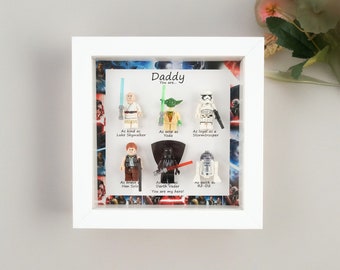 Daddy/Dad Superhero Box Frame, Personalised Frame for Him, Birthday Gifts for Him, Father's Day Gifts, Gifts from Daughter