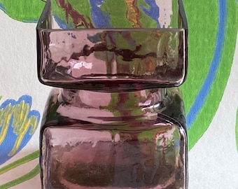 ヴィンテージ ブルー ガラス花瓶 Riihimäen Lasi Oy - Helena Tynell