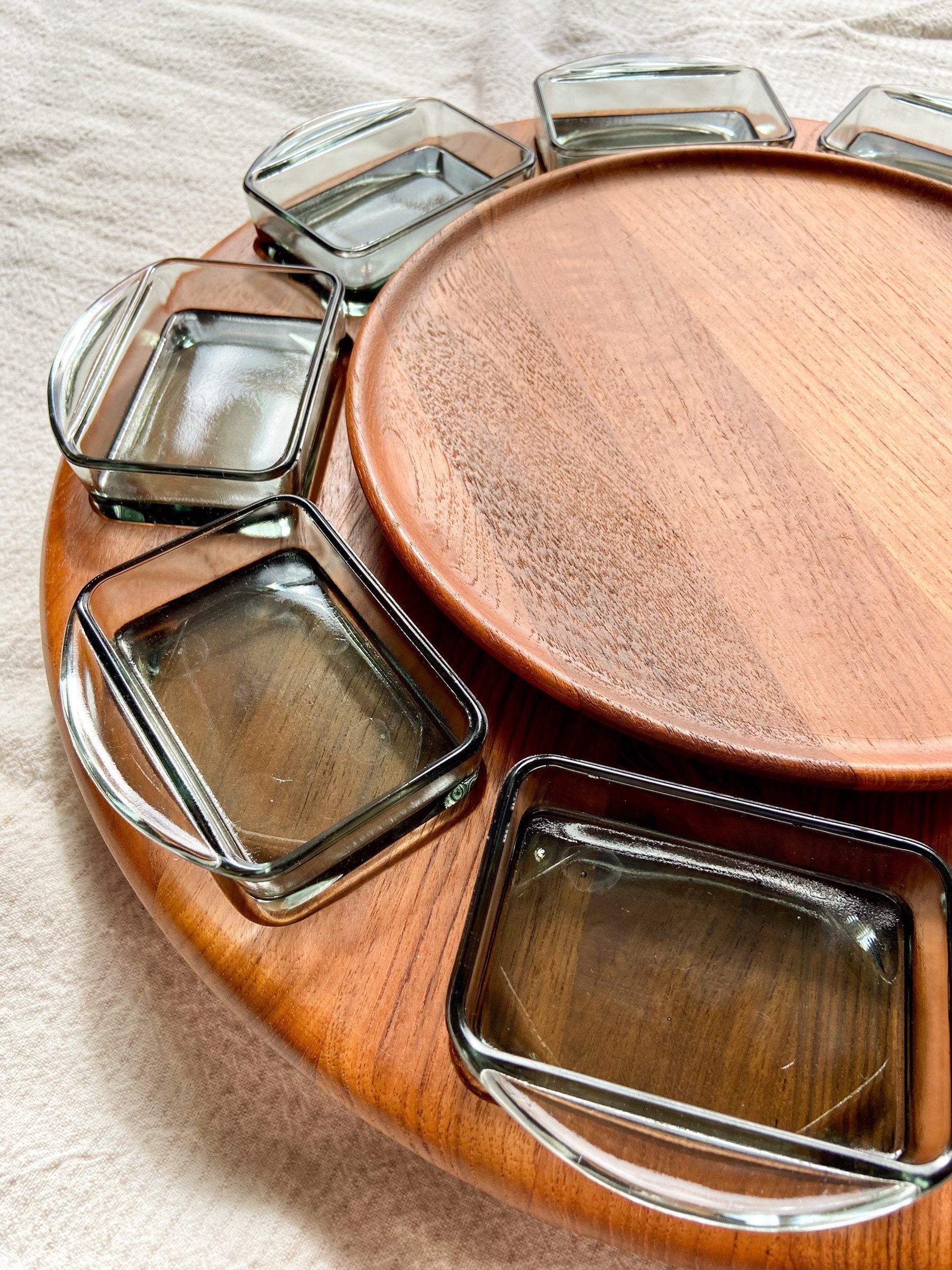 Vintage Digsmed Denmark Teak Square Cheese and Cracker Tray