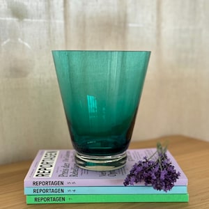 ティールガラスの花瓶 - スカンジナビアスタイル - ミッドセンチュリー