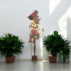 Miniature Indonesian Wayang Kulit, Javanese Shadow Puppet,Flat Leather Krishna