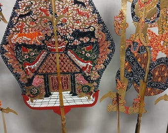 ミニチュア インドネシアのワヤン クリット、ジャワの影絵人形