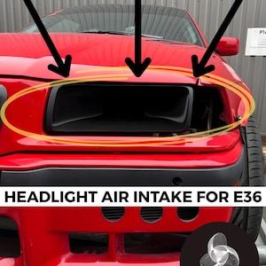 BMW E36 Air Intake – Headlight Replacement – (Carbon Fiber Reinforced PETG-CF) – Air Intake Scoop / Turbo Mount image 1