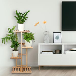 Plant Display Stand for Flowers – Perfect Ashwood Shelf for Balcony Decor, Indoor & Outdoor Succulents, Best Mom Gift, Easter Gift, 80cm