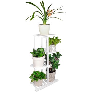 Flower Plant Display Stand–Ideal for Balcony Decor, Indoor&Outdoor Succulent Planter, Ashwood Rack Shelf, Easter present, Gift for Mom, 80cm
