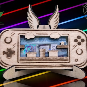 laser cut file console cash gift gamer game console with holder xcs svg DIY laser cut gift Commercial use license